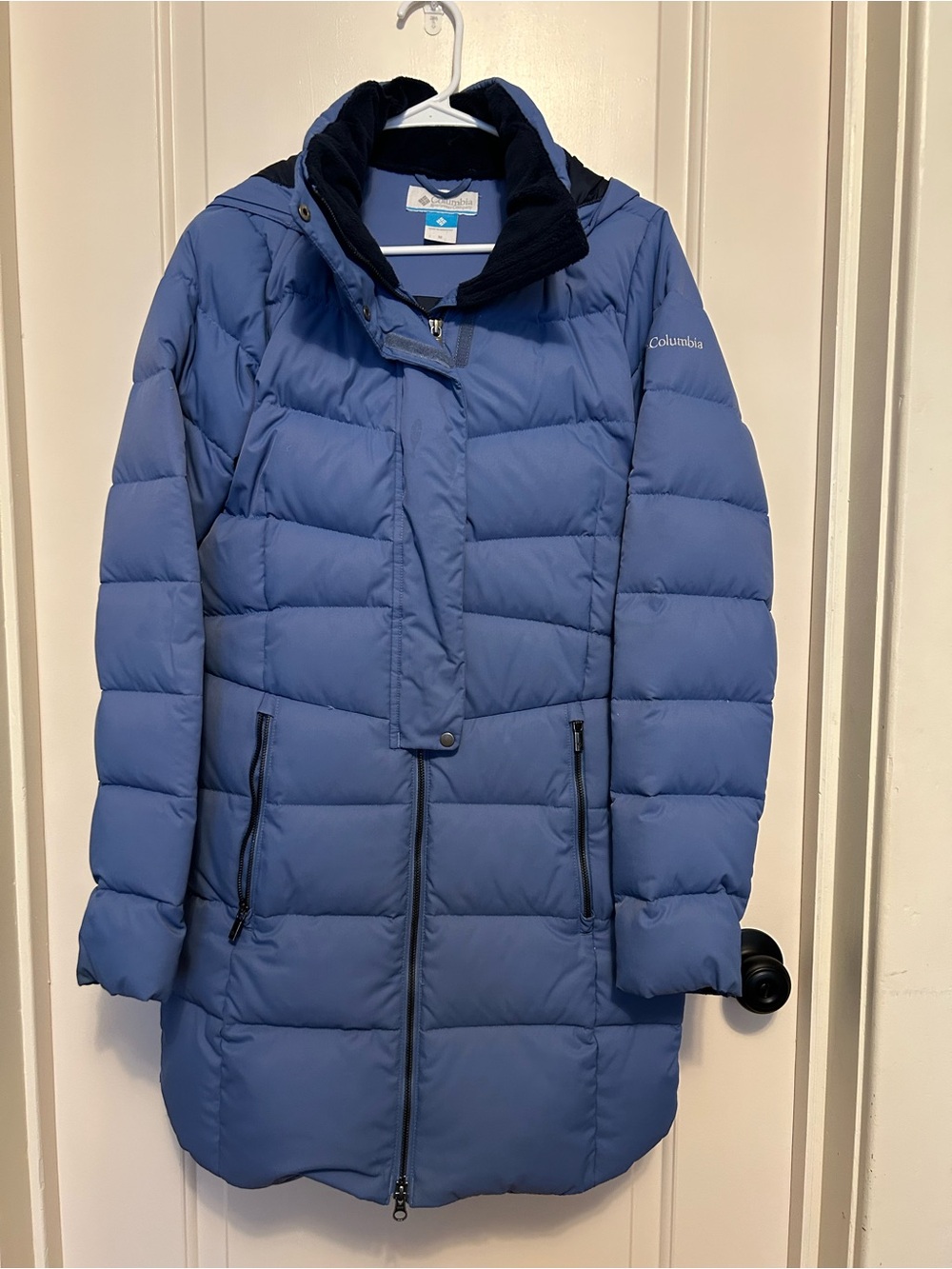 Columbia Women's Periwinkle Blue Hooded Quilted Puffer Coat